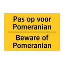 Pas op voor Pomeranian - Beware of Pomeranian