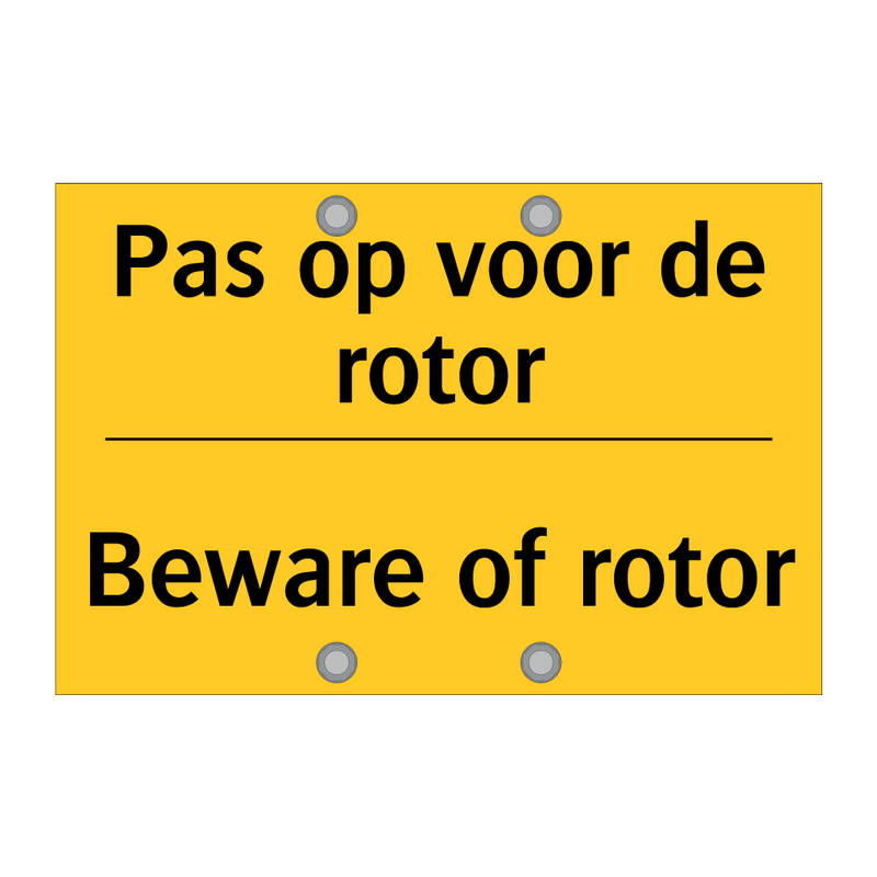 Pas op voor de rotor - Beware of rotor