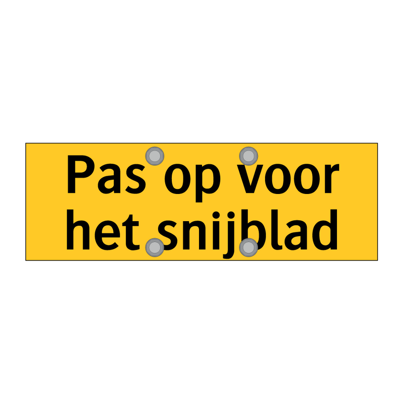 Pas op voor het snijblad