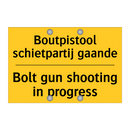 Boutpistool schietpartij gaande - Bolt gun shooting in progress
