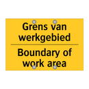 Grens van werkgebied - Boundary of work area
