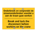 Onderbreek en vergrendel de stroomonderbreker /.../ - Break and lock the disconnect /.../