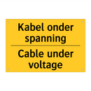 Kabel onder spanning - Cable under voltage