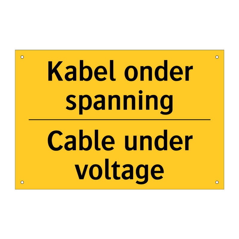 Kabel onder spanning - Cable under voltage