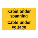 Kabel onder spanning - Cable under voltage