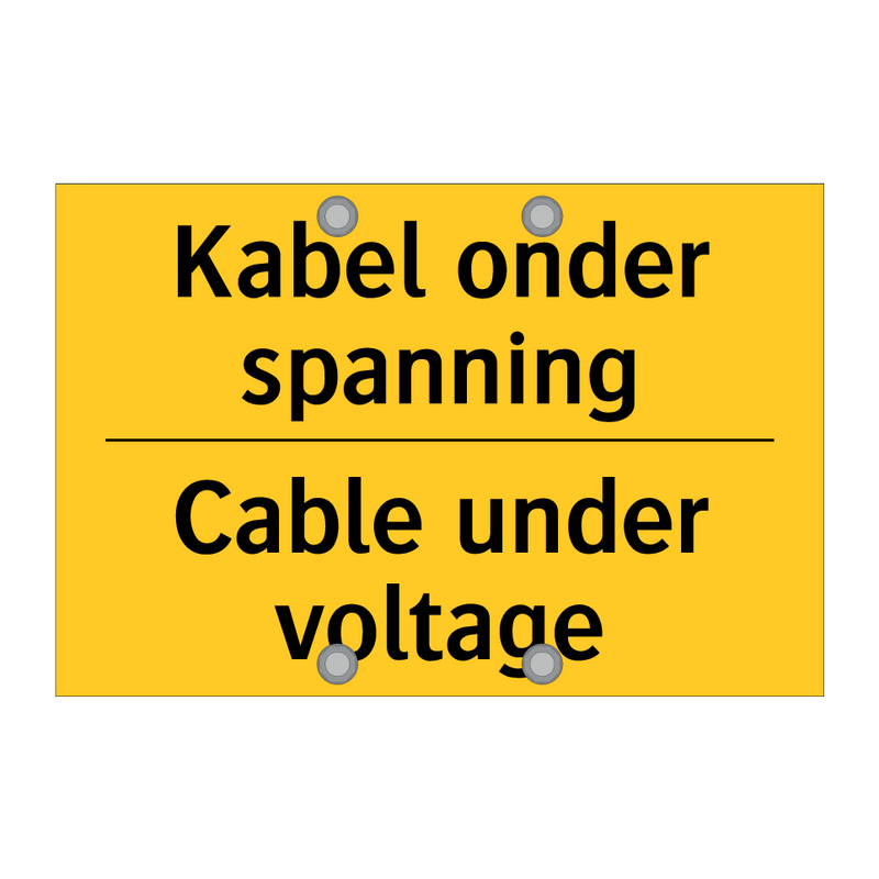Kabel onder spanning - Cable under voltage