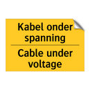 Kabel onder spanning - Cable under voltage