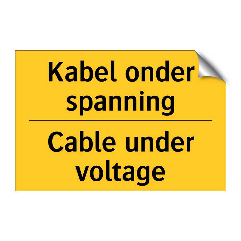Kabel onder spanning - Cable under voltage
