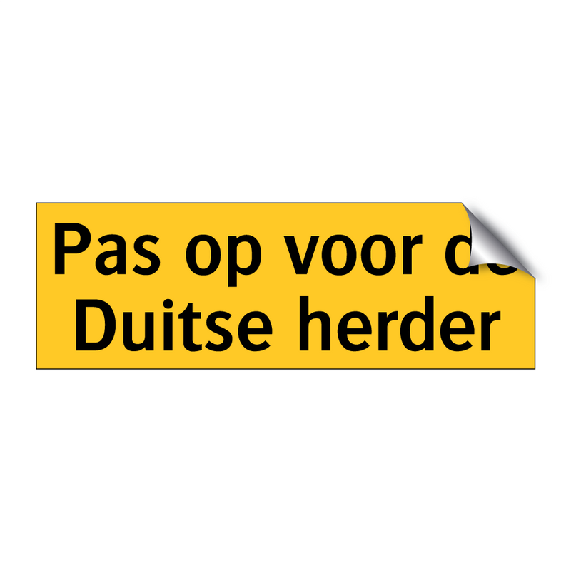 Pas op voor de Duitse herder