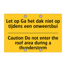 Let op Ga het dak niet op tijdens /.../ - Caution Do not enter the roof /.../