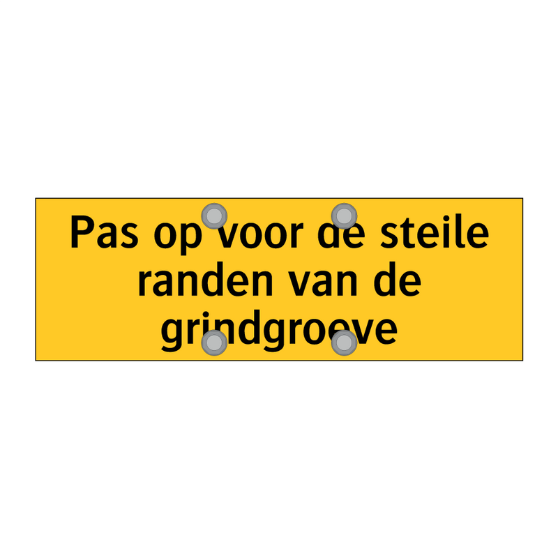 Pas op voor de steile randen van de grindgroeve