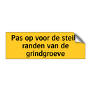 Pas op voor de steile randen van de grindgroeve