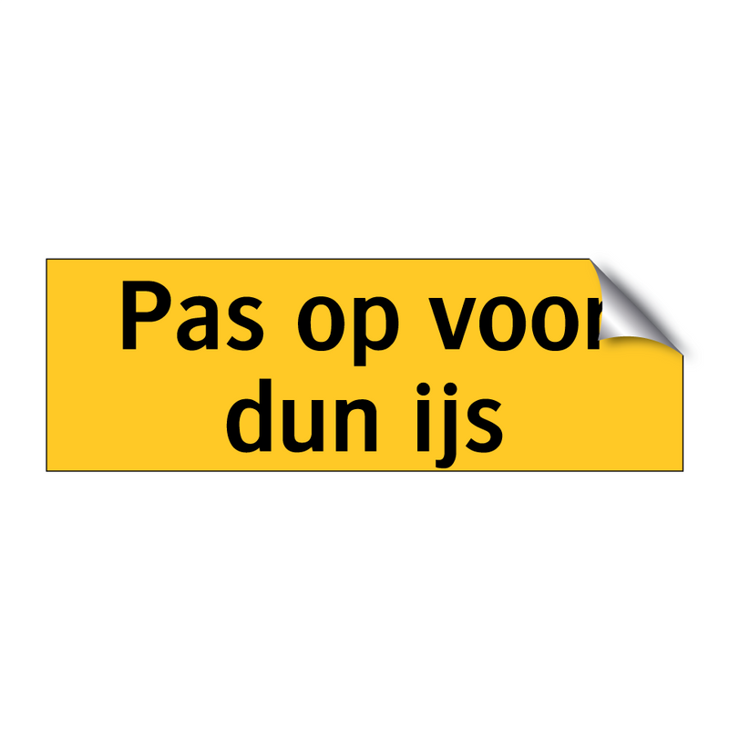 Pas op voor dun ijs