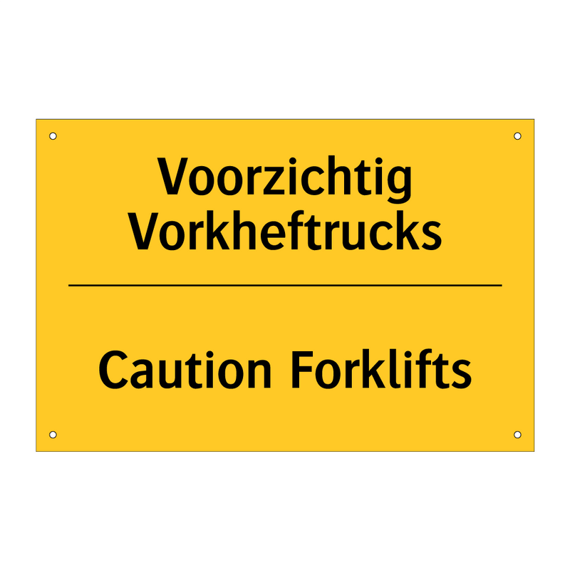 Voorzichtig Vorkheftrucks - Caution Forklifts