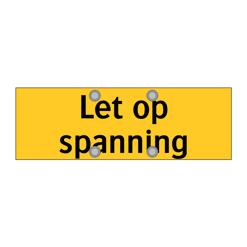 Let op spanning