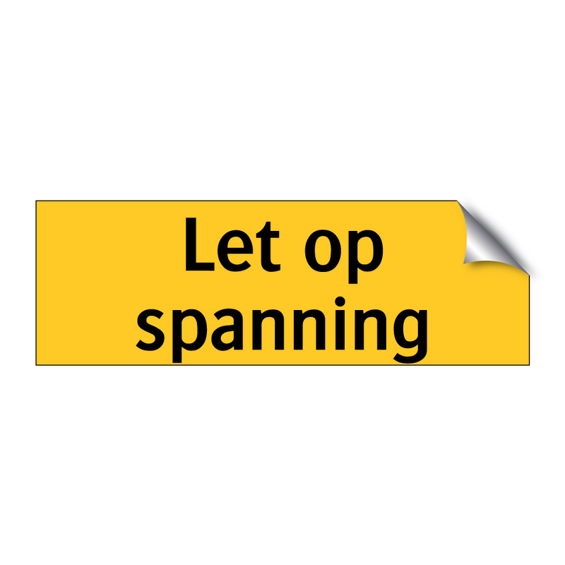 Let op spanning