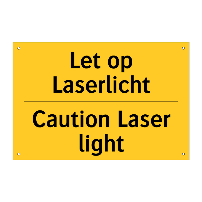 Let op Laserlicht - Caution Laser light