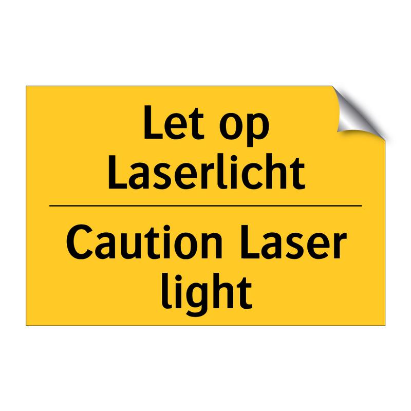 Let op Laserlicht - Caution Laser light