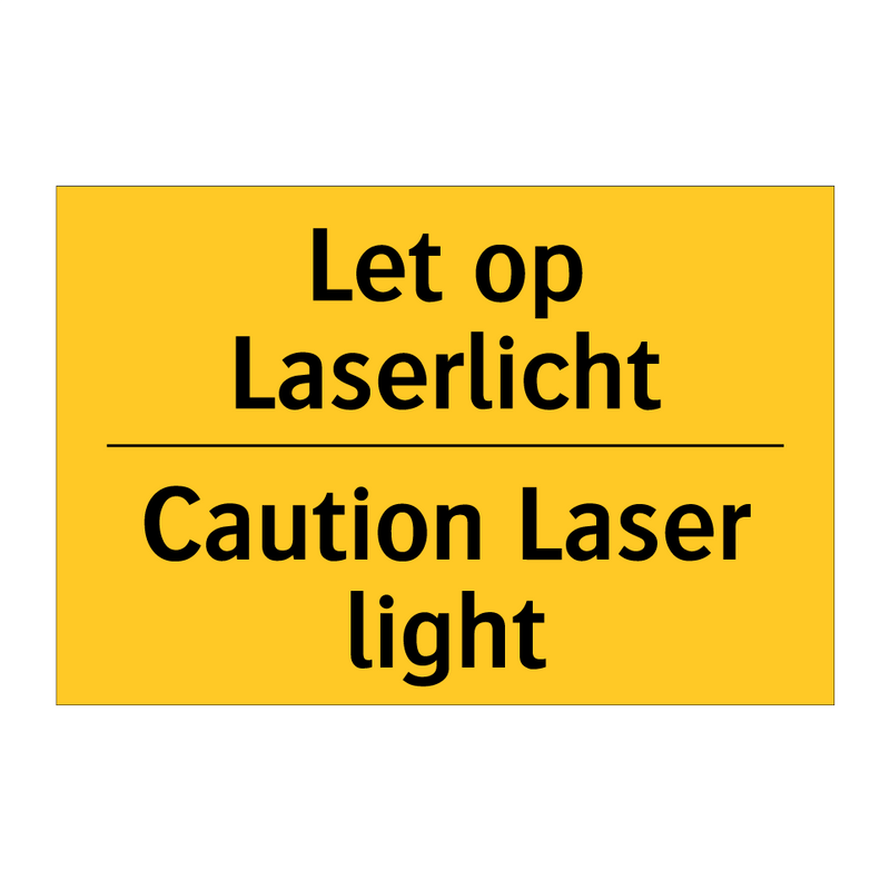 Let op Laserlicht - Caution Laser light