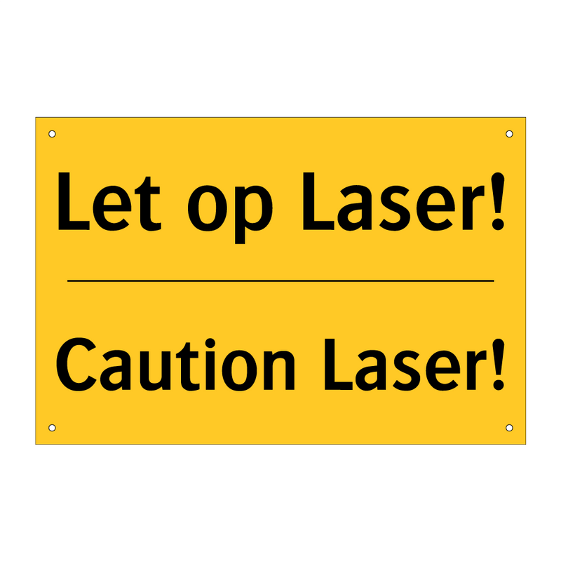 Let op Laser! - Caution Laser!