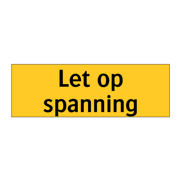 Let op spanning