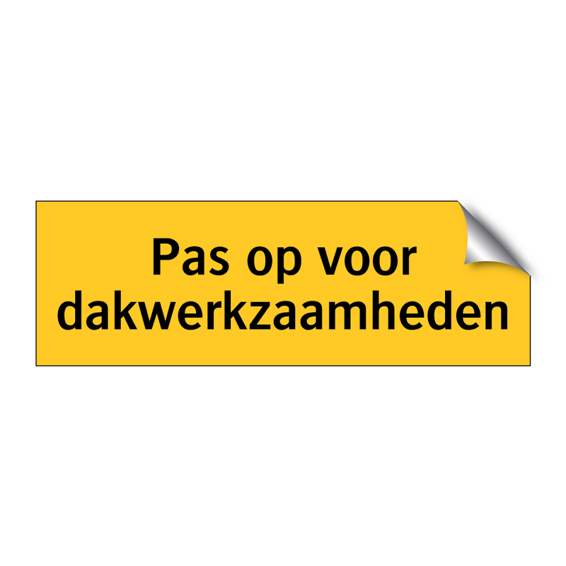 Pas op voor dakwerkzaamheden