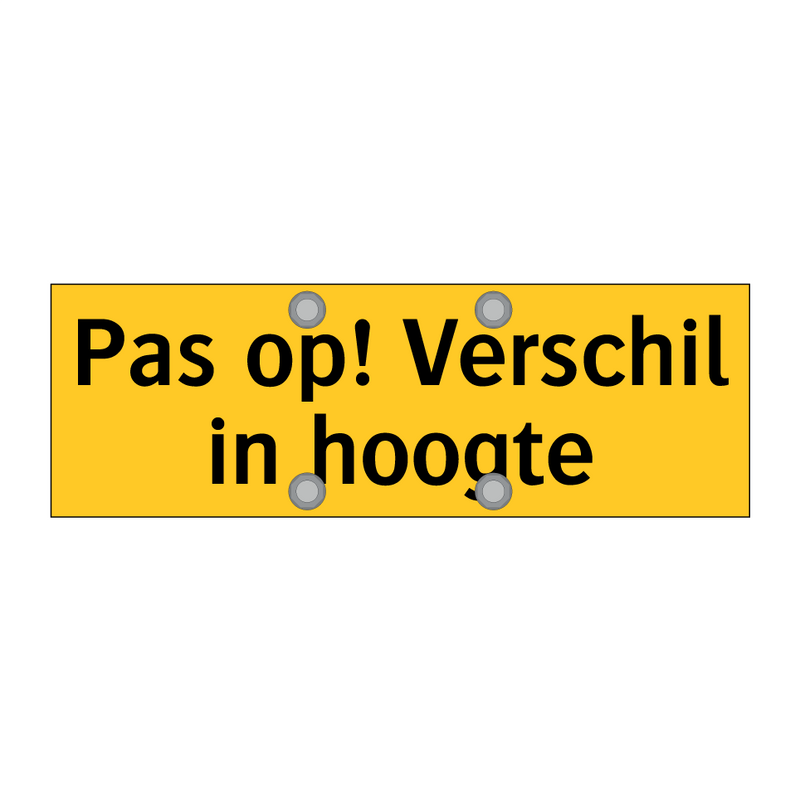 Pas op! Verschil in hoogte