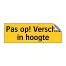 Pas op! Verschil in hoogte