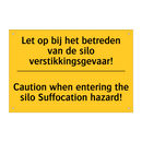Let op bij het betreden van de /.../ - Caution when entering the silo /.../