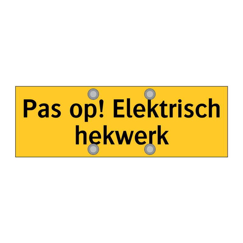 Pas op! Elektrisch hekwerk