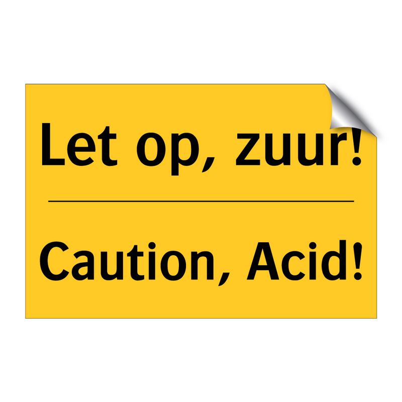 Let op, zuur! - Caution, Acid!