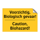 Voorzichtig, Biologisch gevaar! - Caution, Biohazard!