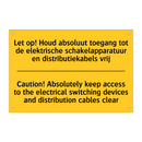 Let op! Houd absoluut toegang /.../ - Caution! Absolutely keep access /.../