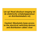 Let op! Houd absoluut toegang /.../ - Caution! Absolutely keep access /.../