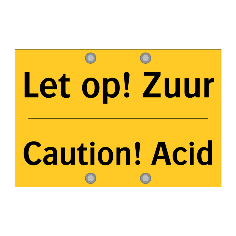Let op! Zuur - Caution! Acid