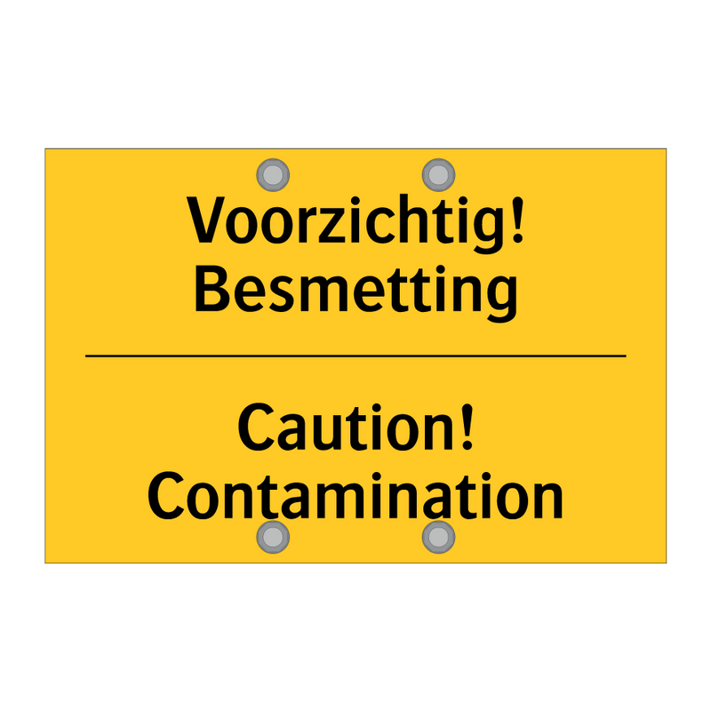 Voorzichtig! Besmetting - Caution! Contamination