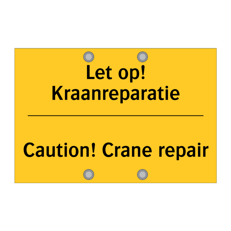 Let op! Kraanreparatie - Caution! Crane repair