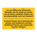 Let op! Elektrische omheining /.../ - Caution! Electric fence Entering /.../