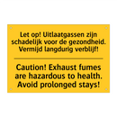Let op! Uitlaatgassen zijn schadelijk /.../ - Caution! Exhaust fumes are hazardous /.../