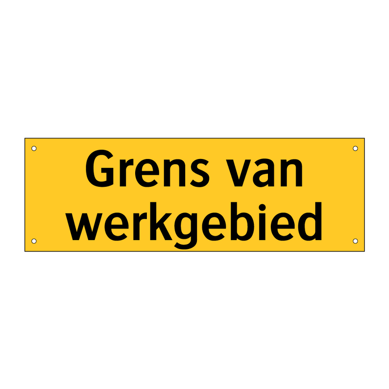 Grens van werkgebied