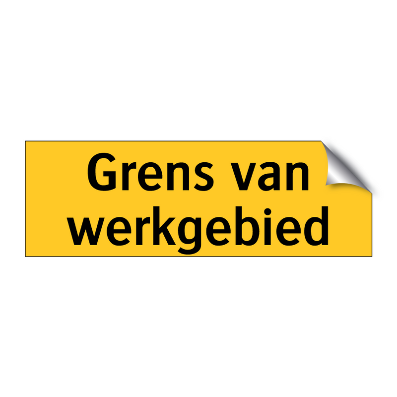 Grens van werkgebied