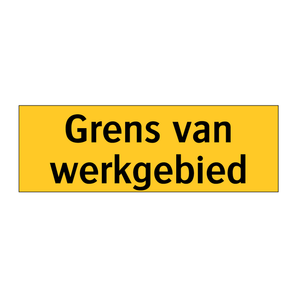 Grens van werkgebied