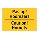 Pas op! Hoornaars - Caution! Hornets