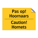 Pas op! Hoornaars - Caution! Hornets