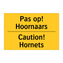 Pas op! Hoornaars - Caution! Hornets