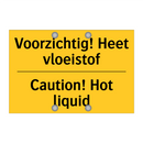 Voorzichtig! Heet vloeistof - Caution! Hot liquid