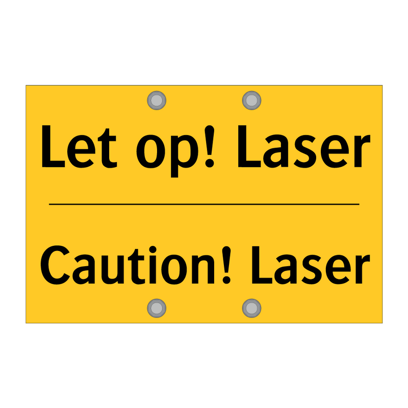Let op! Laser - Caution! Laser