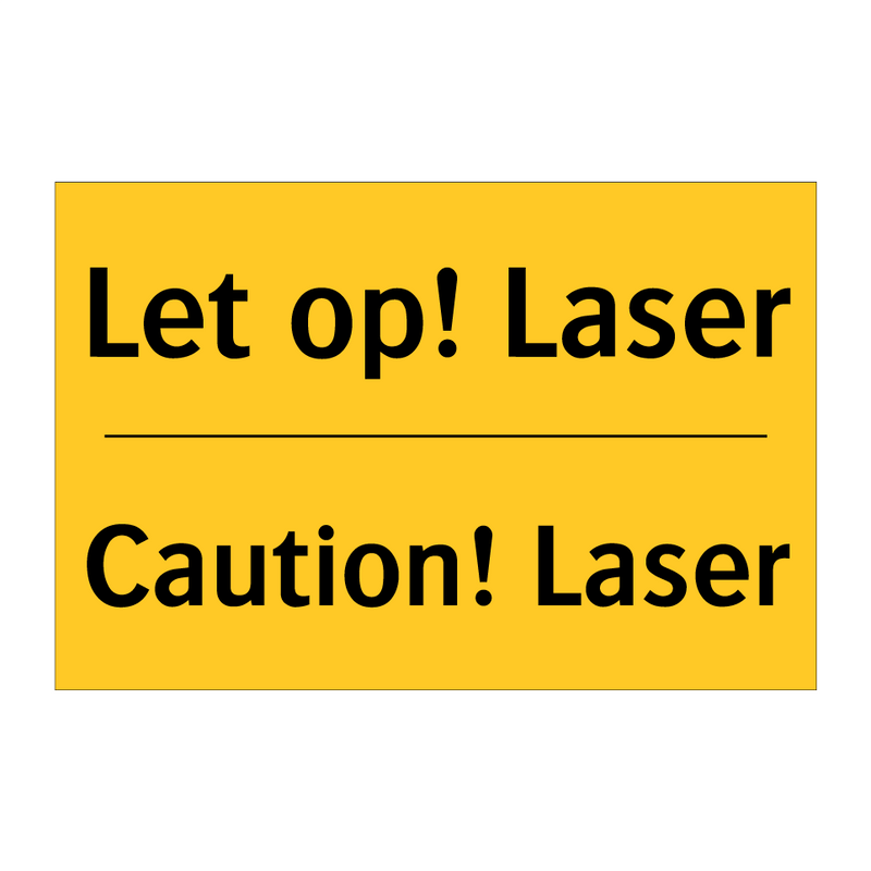 Let op! Laser - Caution! Laser