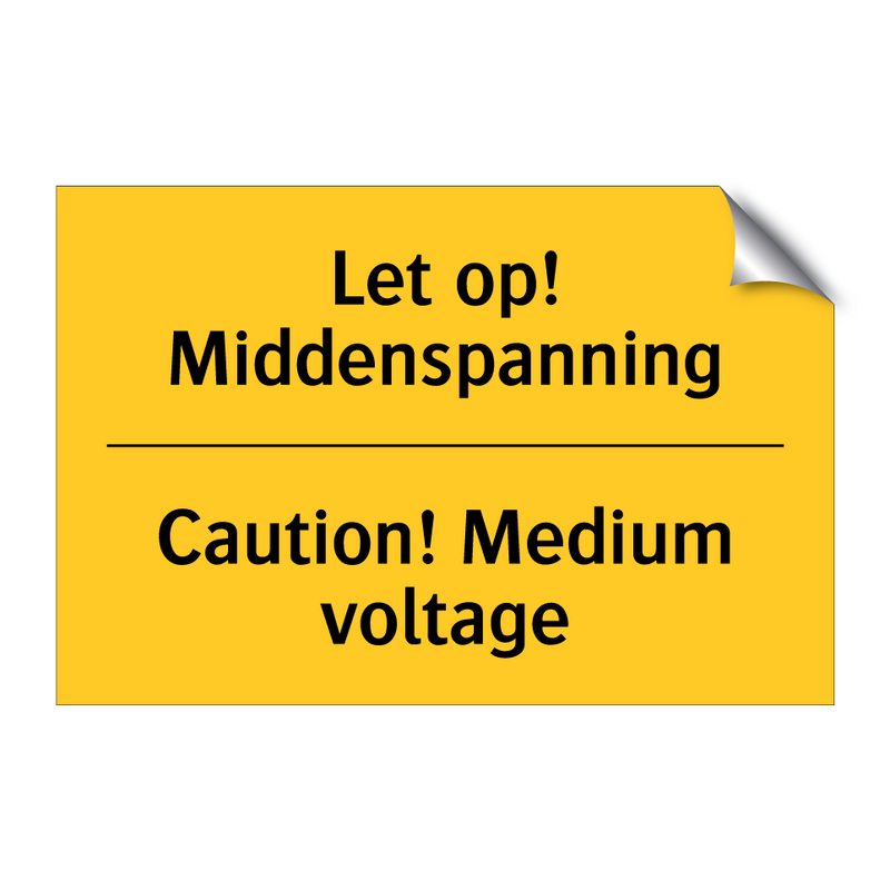 Let op! Middenspanning - Caution! Medium voltage