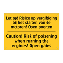 Let op! Risico op vergiftiging /.../ - Caution! Risk of poisoning when /.../